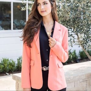 Grace and Lace Fashion Blazer in Melon